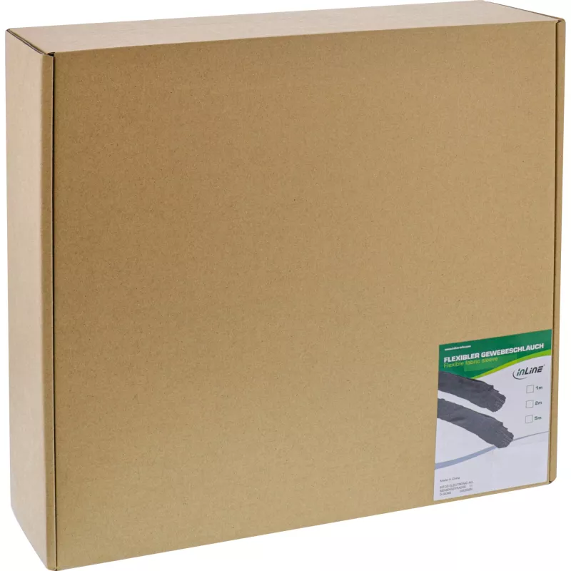 Ochranný oplet InLine samozatvárací priemer 10 mm, 5 m, čierny, polyester, -50–150 °C