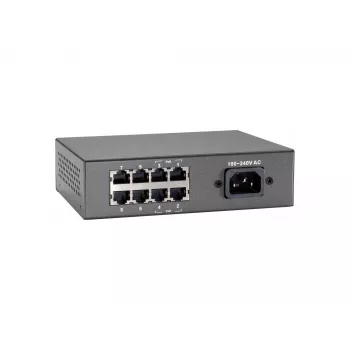 LevelOne 8-port Fast Ethernet PoE switch, 802.3at/af PoE, 4 PoE výstupy, 65W