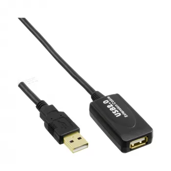InLine USB 2.0 aktívny signálový zosilňovací kábel Type-A samec / A samica, 25 m