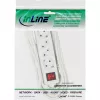 InLine predlžovacia zásuvka, 4-násobná, 2x CEE7/3 + 2x Euro CEE 7/16, biela, 1,5 m
