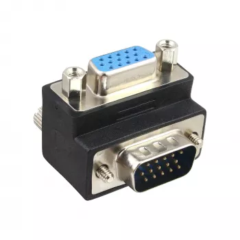 InLine VGA adaptér 90° 15 Pin konektor samec / samica, InLine, 37248I