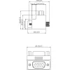 InLine VGA adaptér 90° 15 Pin konektor samec / samica, InLine, 37248I