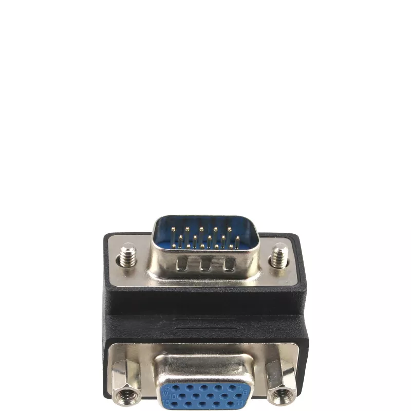 InLine VGA adaptér 90° 15 Pin konektor samec / samica, InLine, 37248I