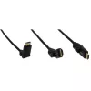 InLine High Speed HDMI otočný kábel, s Eth., AM/AM, čierny, zlaté kont., 3m