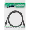 InLine patch kábel SF/UTP Cat.5e čierny 1m