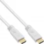 InLine High Speed HDMI kábel s Ethernetom, M/M, biely, pozlátené kontakty, 5 m