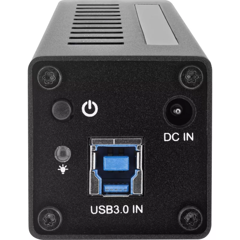 InLine USB 3.0 10 portový hub hliníkové puzdro s 4A napájacím zdrojom, čierny