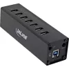 InLine USB 3.0 hub, 7 portov, hliníkové puzdro, s 2,5A napájacím zdrojom