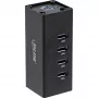 InLine USB 3.0 hub, 4 porty, hliníkové puzdro, s 2,5A napájacím zdrojom