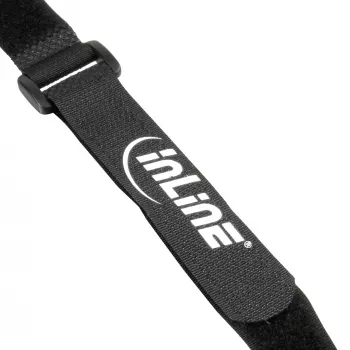 Suché zip káblové viazače InLine 20×300 mm, nylon, balenie 10 ks, čierne