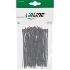 Káblový viazač InLine 100 mm čierny, balenie 100 ks — dĺžka 100 mm, čierny, 100 ks