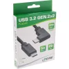 InLine USB 3.2 Gen.2 kábel, USB-C konektor samec/samec zahnutý, čierny, 1m