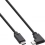 InLine USB 3.2 Gen.2 kábel, USB-C konektor samec/samec zahnutý, čierny, 1,5 m