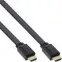 InLine HDMI plochý kábel High Speed kábel s Ethernetom pozlátený čierny 3m