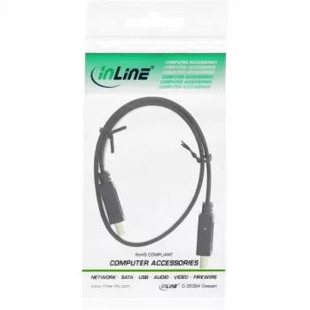 InLine HDMI plochý kábel High Speed kábel s Ethernetom pozlátený čierny 0,5m