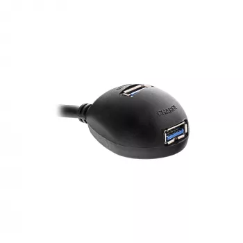 InLine USB 3.2 Gen.1 kábel USB Type-A M / A W + napájanie, so stojanom, čierny, 3m
