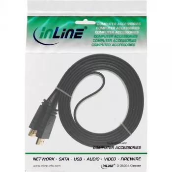 InLine HDMI plochý kábel High Speed kábel s Ethernetom pozlátený čierny 7,5 m