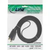 InLine HDMI plochý kábel High-Speed kábel s Ethernetom pozlátený čierny 2 m