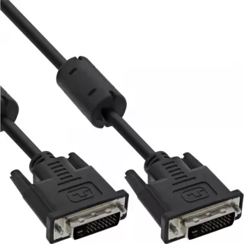 InLine DVI-D kábel 24+1 konektor samec/konektor samec Dual Link 2 feritové jadrá 3m