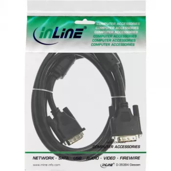 InLine DVI-D kábel 24+1 konektor samec/konektor samec Dual Link 2 feritové jadrá 3m