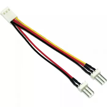 InLine adaptér ventilátora Y kábel 3pin Molex konektor samica / 2x 3pin Molex konektor samec 100 ks