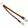 InLine adaptér ventilátora Y kábel 3pin Molex konektor samica / 2x 3pin Molex konektor samec 100 ks