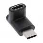 USB 3.2 Gen.2 adaptér InLine 35807 USB-C konektor samec na C konektor samica hore/dole zahnutý