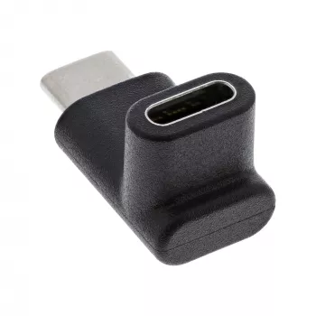 USB 3.2 Gen.2 adaptér InLine 35807 USB-C konektor samec na C konektor samica hore/dole zahnutý