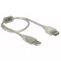 USB kábel DeLOCK 82244 USB 2.0 0,3 m transparentný