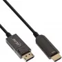 InLine DisplayPort na HDMI AOC konvertorový kábel, 4K/60Hz, čierny, 50m