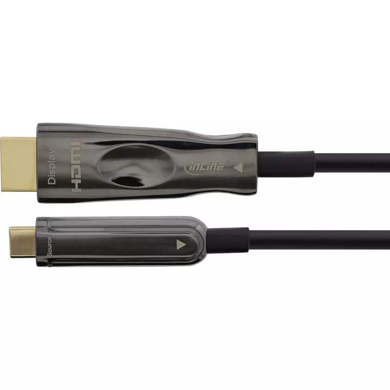 InLine USB Display AOC kábel, USB-C konektor samec na HDMI konektor samec (DP Alt Mode), 25 m