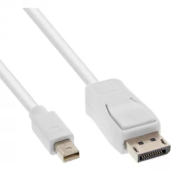 InLine Mini DisplayPort na DisplayPort kábel biely 1,5 m