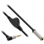 InLine tenký audio kábel 3,5 mm M zahnutý / F, s regulátorom hlasitosti 0,25 m