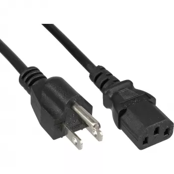 InLine napájací kábel USA konektor / 3-pol IEC C13 konektor samec, 18 AWG, 5 m