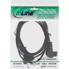 InLine napájací kábel, euro konektor / euro8 konektor samec zahnutý, čierny, 3 m
