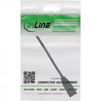 InLine RJ45 ochrana rozhrania Cat.6A S/FTP, RJ45 M/F, čierna, 0,2 m