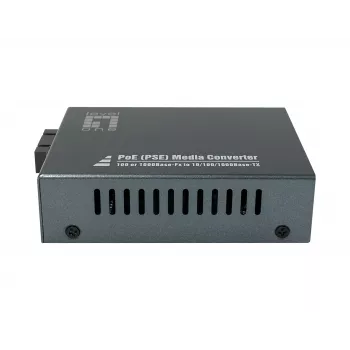 LevelOne RJ45 na SC Gigabit mediálny konvertor, PoE PSE, multimódové vlákno, 0,5 km