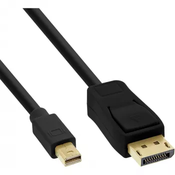 InLine Mini DisplayPort na DisplayPort kábel, čierny, 0,5 m