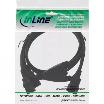 InLine napájací Y kábel typ F 1x IEC-C14 na 2x IEC-C13 5 m