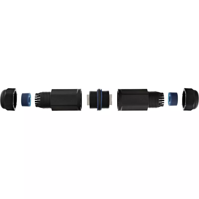 InLine Cat.6 spojka, vodotesná IP67, 2x RJ45 F/F, 1:1