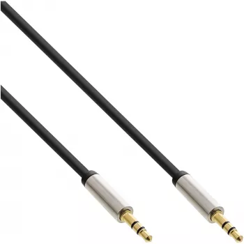 InLine tenký audio kábel 3,5 mm konektor samec / samec, stereo, 5 m