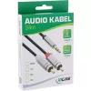 Audiokábel 3,5 mm konektor samec / 2x cinch konektor samec 3 m InLine 99243