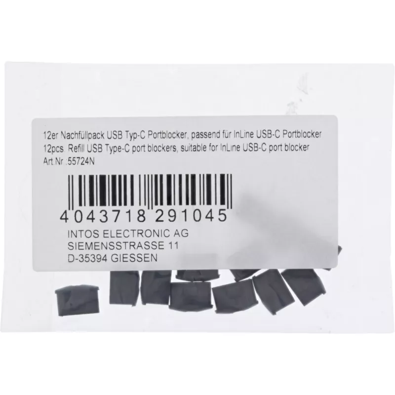 InLine 12 ks náhradné balenie pre USB-C Portblocker 55724