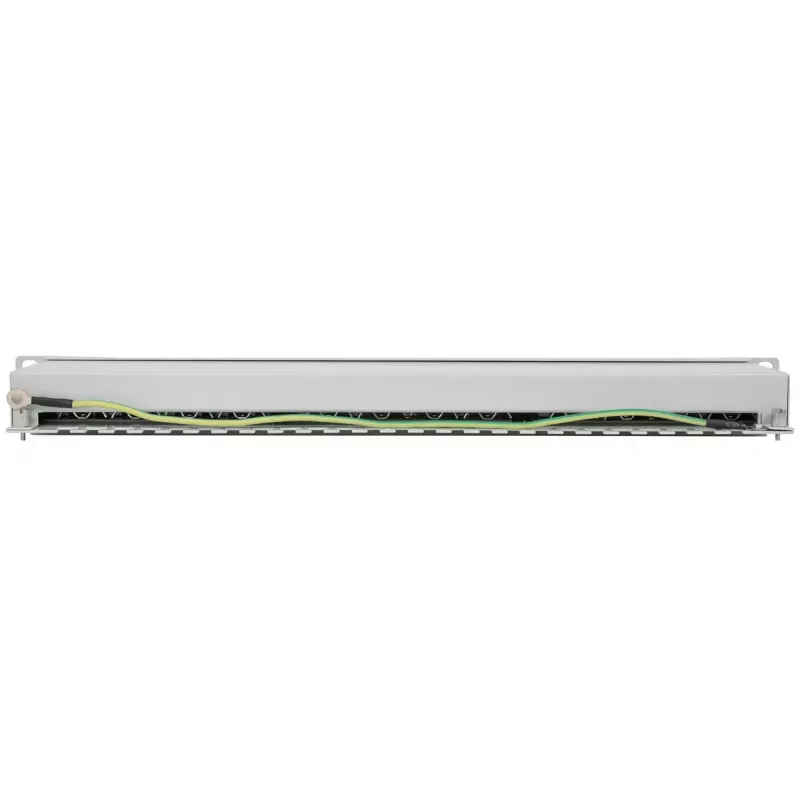 Intellinet patch panel, Cat6a, FTP, 24-port, 1U, tienený, 90° Top-Entry LSA lišty, sivý