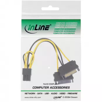 InLine napájací adaptér 2x SATA / 6 pin pre PCIe grafickú kartu 26628B