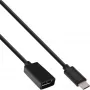 InLine USB 3.2 Gen.1x2 adaptérový kábel, USB-C konektor samec / A konektor samica, čierny, 0,15 m
