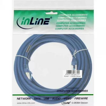 InLine patch kábel S/FTP PiMF Cat.6A bezhalogénový 500 MHz modrý 7,5 m