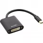 InLine Mini DisplayPort konektor samec / DVI-D 24+1 adaptér konektor samica hliník čierny, 0,15 m