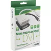 InLine Mini DisplayPort konektor samec / DVI-D 24+1 adaptér konektor samica hliník čierny, 0,15 m