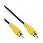 InLine video kábel, 1x RCA M/M, žlté konektory, 10m, RCA, RCA, 10 m, čierny